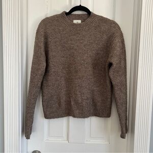 H&M Relaxed Crewneck Sweater - Taupe Brown